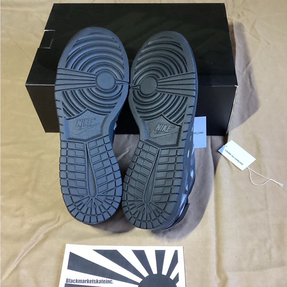 Nike x Comme des Garçons Dunk Low 'Monogram Print' CZ2675-001 Women 12/ Men 10.5 - Picture 6 of 8